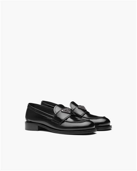 mocassin prada homme cuir|Mocassins en cuir brossé .